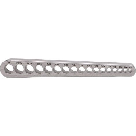 Guide de Percage en Aluminium pour Trou Rectiligne - Bloc de Gabarit avec 17 Diamètres (0.32 à 0.95cm) (1/5)