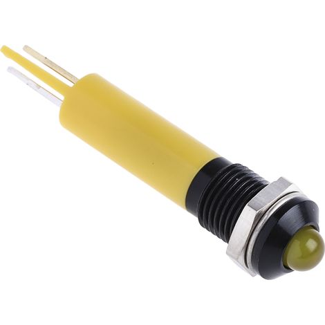 Voyant LED lumineux Jaune RS PRO, dia. 8mm, 24V c.c. ( Prix pour 1 )