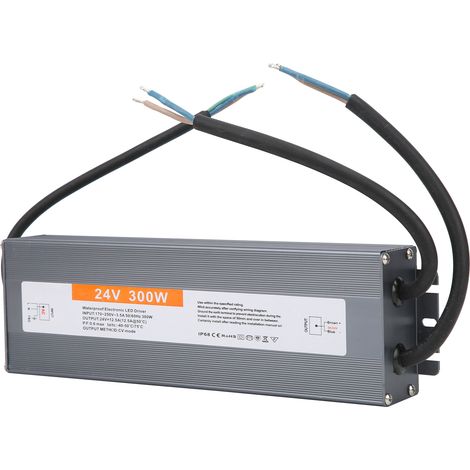 Driver LED étanche ultra-mince câblé AC170-250V (50/60HZ) 300W (DC24V)
