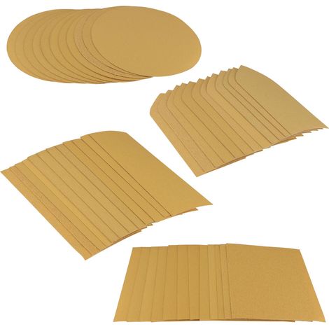 Lot de 48 abrasifs pour kit cales à poncer OXEO - 12 rectangulaires 12 ronds 12 coins 12 détails pointues - Différents Grains (1/5)