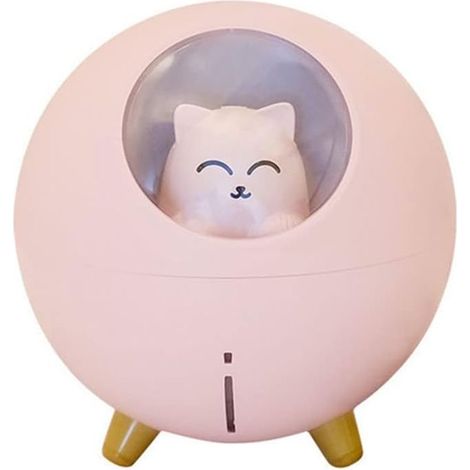 Humidificateur, spray d'aromathérapie, humidificateur de bureau, animal mignon, planète, chat, veilleuse LED, diffuseur d'arômes ultrasonique, huile essentielle (C) C - (1/5)