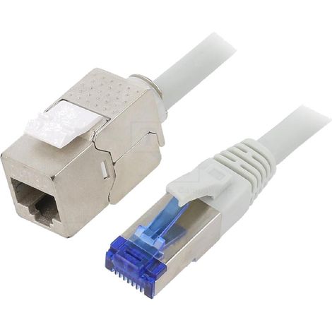Cable reseau RJ45 male S-FTP 6a gris 2m
