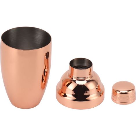 Rostfreier Cocktailshaker aus Edelstahl, ideal zum Kochen, für Cocktails und Milchtee, roségoldene Farbe. (1/5)