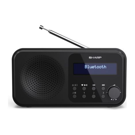 Sharp - Tokyo Portable Digital and FM Radio - Black Midnight