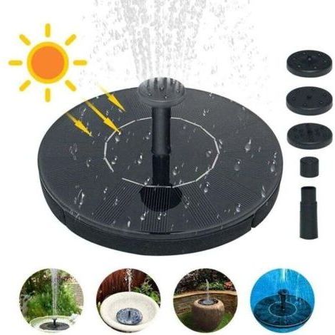 Fontaine flottante solaire avec pompe à eau 1,5 W pour bassin et jardin (1/5)
