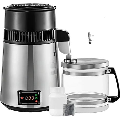 Distillateur d'eau, puissance de 750W, capacité de 4L, production d'eau distillée de 1L/H, design compact, matériaux de qualité alimentaire (1/5)