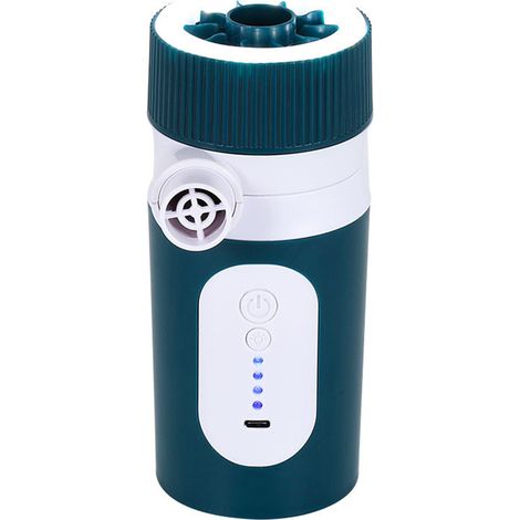 Elektrische Luftpumpe mit 5 Düsen, USB-aufladbar, kabellos und tragbar. Schnelles und einfaches Aufpumpen von Luftmatratzen, aufblasbaren Betten, Poolspielzeug und Schwimmhilfen. (1/5)