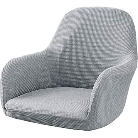 Housse de chaise extensible style européen, modèle une pièce, coloris gris argenté, ajustement élégant (1/5)