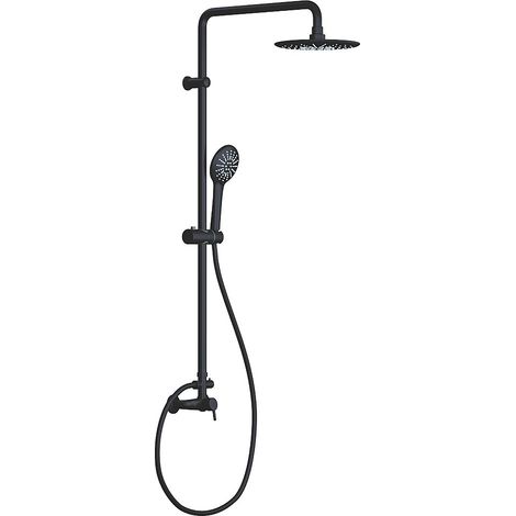 Colonna da doccia AITA  in acciaio inossidabile nero opaco - 127 cm