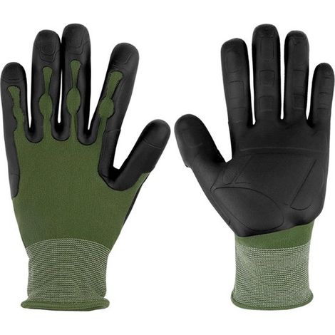 Guantes profesionales transpirables de nailon, guantes de trabajo de seguridad y protección para jardinería y tareas domésticas. (1/4)