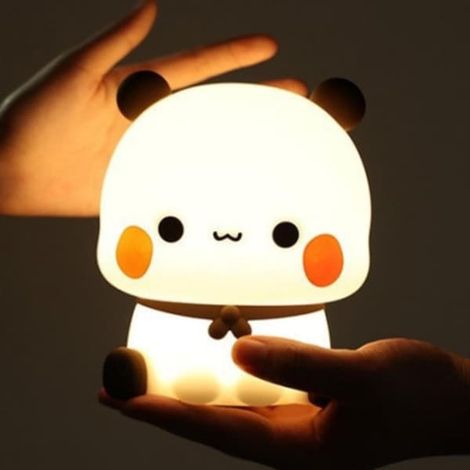 BelleRise - Veilleuse Boo-Bu Doo, lampe tactile animal mignon avec 3 modes et LED à intensité variable, peluche douce bébé garçon (1/5)