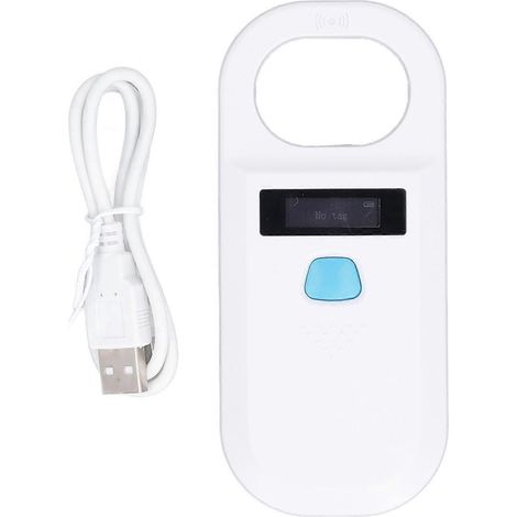Lecteur de micropuces (134,2 kHz/125 kHz), rechargeable par USB, scanner portable pour étiquettes d'identification d'animaux de compagnie (chiens, chats et cochons)