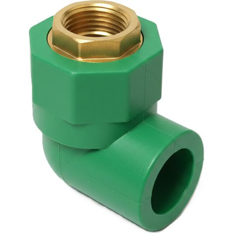 Gomito 90° filettato femmina in pp-r Ø32 mm 1 sistema polymelt ecosan bampi vgf32030