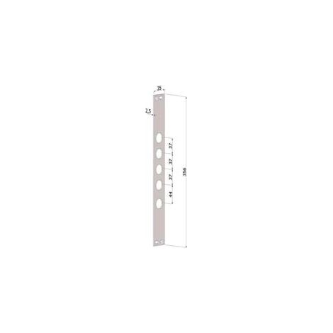 CONTROPIASTRA P/SERRATURE PORTE BLINDATE IN ACCIAIO INOX INT.37 CP2530  (CP2530XAI37)    SECUREMME