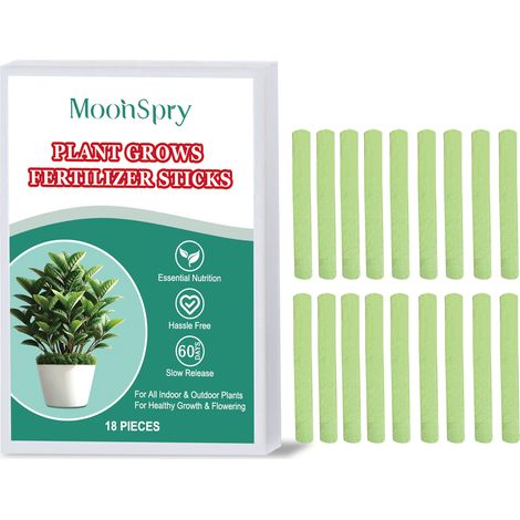 MOONSPRY Plant Growth Fertilizer Sticks, Long-Term Nutrients, Algae Fertilizer Sticks, Nutrient Garden Sticks (1/5)