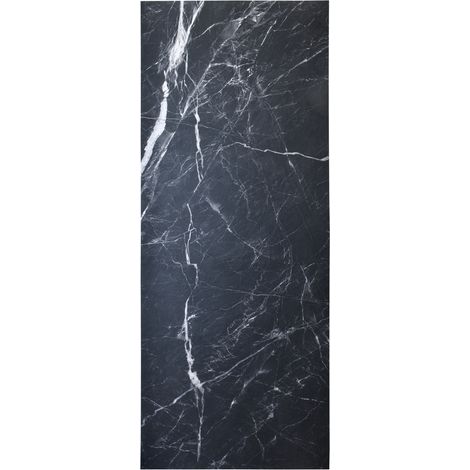 Panneau d'habillage mural 250 x 100 cm x 3 mm résine effet Marbre couleur Noir (1/5)