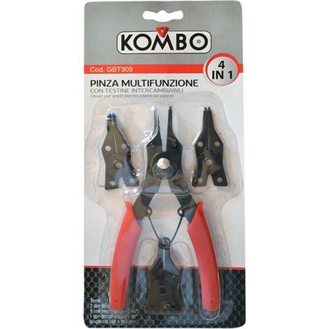 Pinza 4 in 1 Multifunzionale con Testine intercambiabili