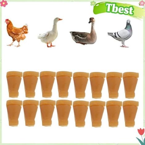 Tbest Bâton d'enlèvement de plumes de poulet Bâton d'élimination des plumes en caoutchouc, 20 pièces, animalerie soin Court 4 cm (1/5)