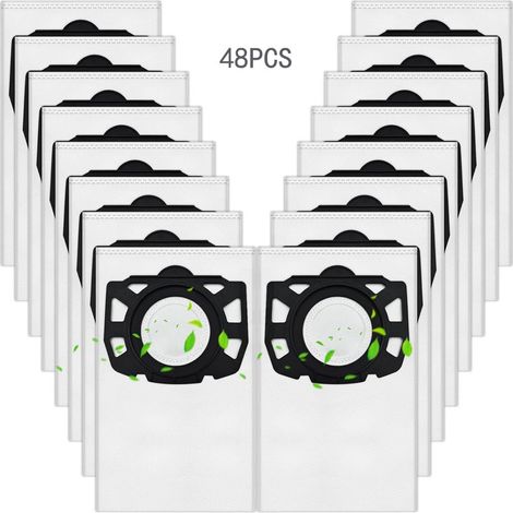 Sac Aspirateur Kärcher, Compatibles avec WD4, WD5, WD6, WD5P, WD6P, MV 4, MV 5, MV 6 Filtration Haute Efficacité, Étanchéité Anti-Poussière, Compatible avec Kärcher 2.863-006.0 (48) (1/5)