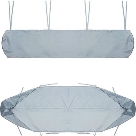 Housse auvent jardin 3,5m, 210D oxford anti-UV étanche, protection hiver (gris) (1/5)