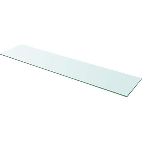 vidaXL Panneau pour étagère Verre transparent 110 x 25 cm (1/3)