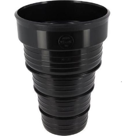 Nicoll – Réducteur de diamètre 160 vers 150/125/110/100 – Adaptateur multi diamètre noir pour chapeau de ventilation – Connexion tube PVC facile