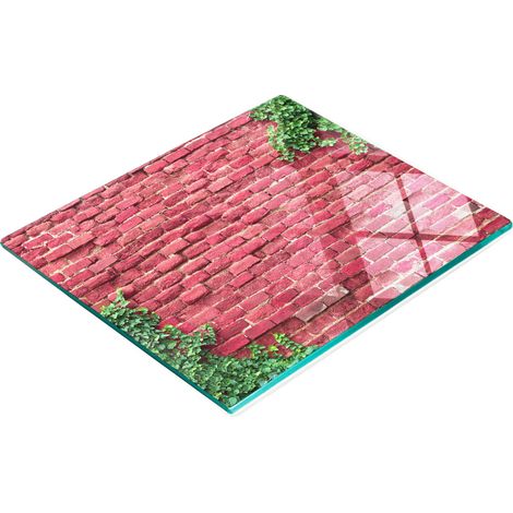Panel decorativo multifuncional de vidrio para cocina, tipo ladrillo, 60x52 cm. (1/5)