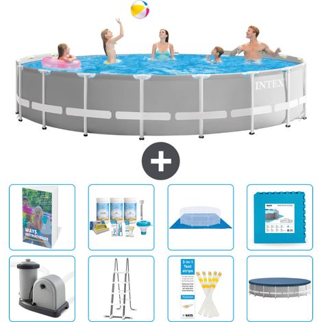 Prism Frame Pool Rund - 549x122 cm - 9-teilig S536