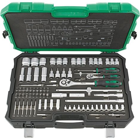 Fortis Steckschlüssel-Garnitur 1/4 + 1/2, 91-tlg. (1/5)