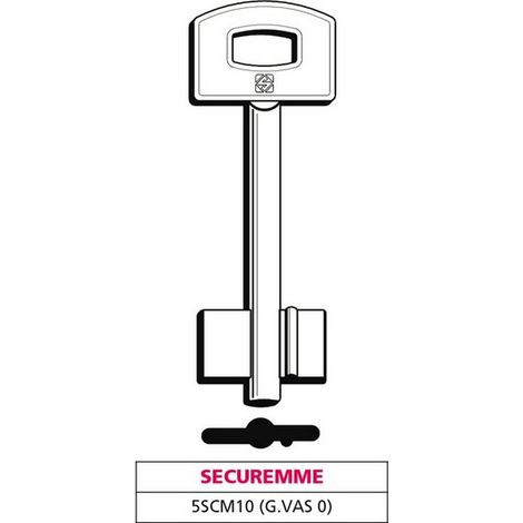 5PZ CHIAVE A DOPPIA MAPPA 5SCM10 (G. VAS 0) SECUREMME