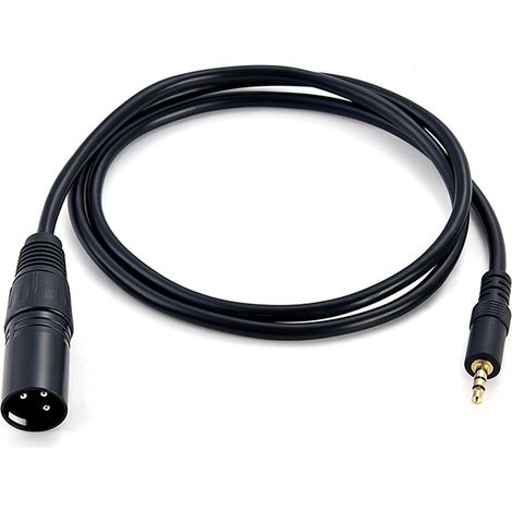 3,5-mm-Klinkenstecker auf 3-adriges XLR-Kabel, symmetrisches 3,5-mm-XLR-Mikrofonkabel. (1/5)