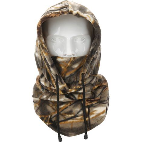 Masque chaud pour l'équitation hivernale en extérieur, bonnet en polaire épais et large, coupe-vent (1/5)