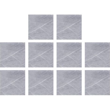Autocollants Muraux Cuisine 10 Pièces 15x15 Cm, Stickers Carrelage Marbré Gris Auto-adhésifs Imperméables et Résistants à L’huile, Papier Peint Décoratif pour Crédence et Murs (1/5)