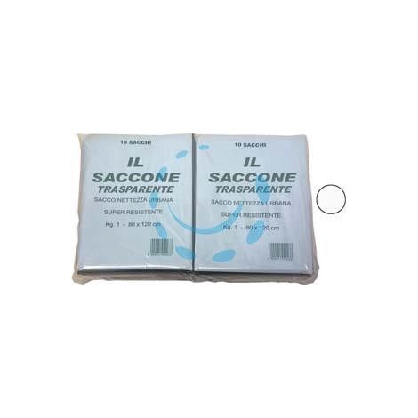 SACCO "IL SACCONE" TRASPARENTE PZ.10 - cm.80x120 kg.1