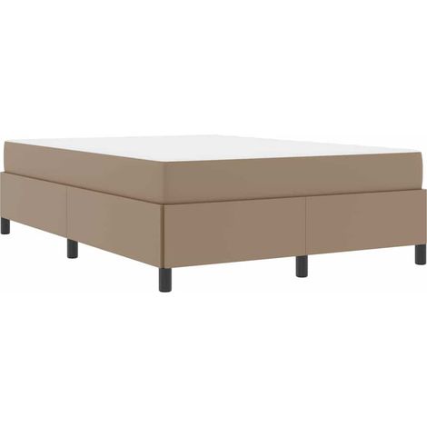 Lit double,Lit adulte,Cadre de lit avec matelas Cappuccino 140 x 190 cm Faux cuir CFW5580136 (1/5)