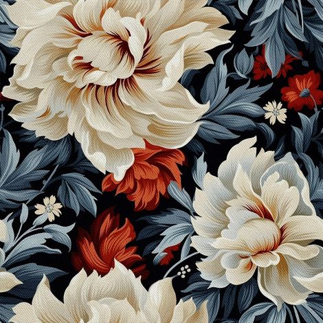 Tissu décoratif d'extérieur Oxford - Motif Fleurs I DX5361 (1/5)
