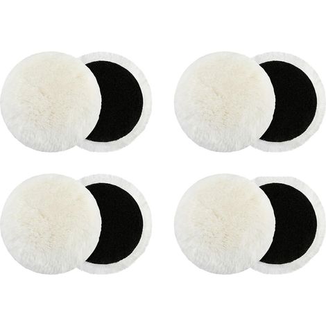 Lot de 8 disques de polissage pour meuleuse d'angle en laine - 125 mm - Feutre - Disque de polissage brillant - Meuleuse d'angle ronde - Disques de polissage pour meuleuse d'angle (125 mm) (1/5)