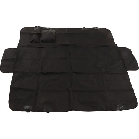 Housse de siège arrière pour chien, imperméable et antidérapante, en tissu Oxford monocouche, style hamac pour animaux de compagnie, compatible avec camions et SUV, noire.