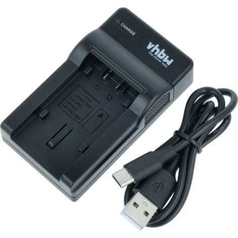vhbw USB-C Ladegerät kompatibel mit Panasonic HC-V727, HC-V777, HC-V720MGK, HC-V720, HC-V720M, HC-V720GK Kamera - Ladeschale + USB-C Kabel Ladeanzeige (1/5)