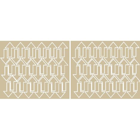 Adesivi a forma di freccia 5x3 cm, 72 pezzi, beige lucidi
