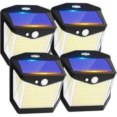 Outdoor Solar Motion Sensor Light - 248 LED Outdoor Solar Light IP65 Waterproof 270° Beam Angle Wireless Security Wall Light Outdoor Garden Wall Lamp Set of 4