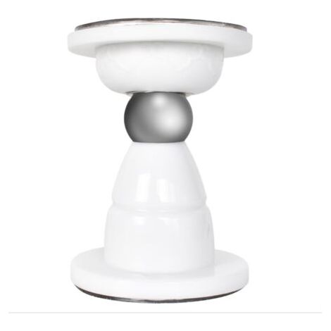 BUNTHAUS (Blanc) Loquet de Porte Magnétique, Butée de porte Autocollante, Butée de Porte en Acier Inoxydable, Sans Perçage, Installation Facile, Fixation au Sol ou au Mur, pour la Maison et le Bureau (1/4)