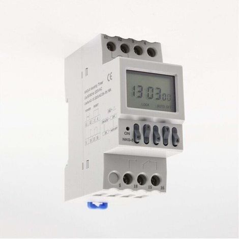 Microcomputer digitale a doppio canale NKG5, interruttore temporizzato, relè, centralina per illuminazione stradale, ritardo di ciclo di 1 mese (ciclo annuale 220V)