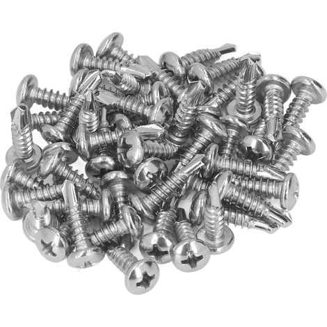 Vis M4,2x16 autoforeuse tête bombée en acier inoxydable 304, lot de 200 pièces, visserie résistante à la corrosion pour fixations rapides. (1/5)