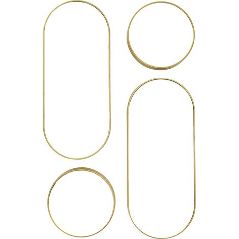 Ensemble de 4 miroirs ronds et ovales design chic VERSA (1/3)