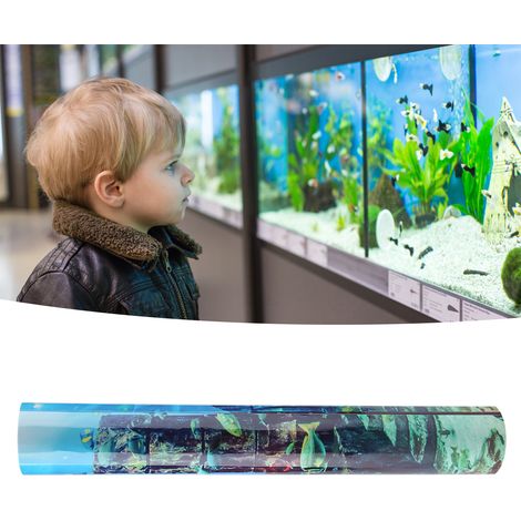 Papier Peint Décoratif pour Aquarium Ville Sous-Marine en Ruines 61x30 cm PVC Épais (1/5)