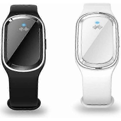 Lot de 2 bracelets anti-moustiques électroniques à ultrasons avec câble USB, étanches, pour enfants et adultes (1/5)