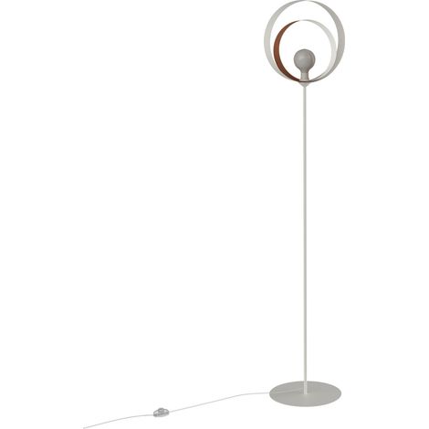 LUMICOM NUCLEO Piantana, 1X E27, max 42W, metallo, bianco/rame, D.40cm H.170cm (1/2)