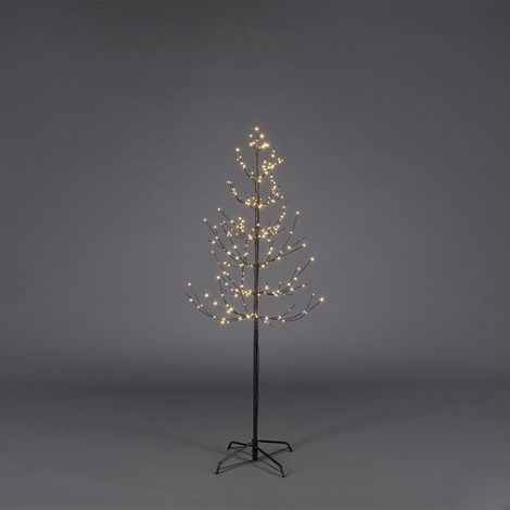 EDG Enzo De Gasperi Faggio di Natale con 240 Led D 55 Cm H 150 Cm Tronco Lungo Smontabile Black (1/2)