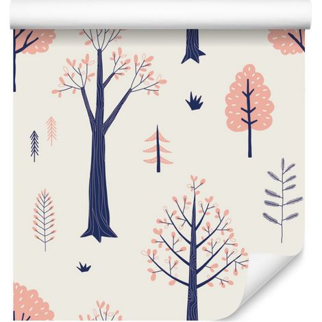 Carta da parati con paesaggio autunnale in stile scandinavo, 50x1000 cm (1/5)